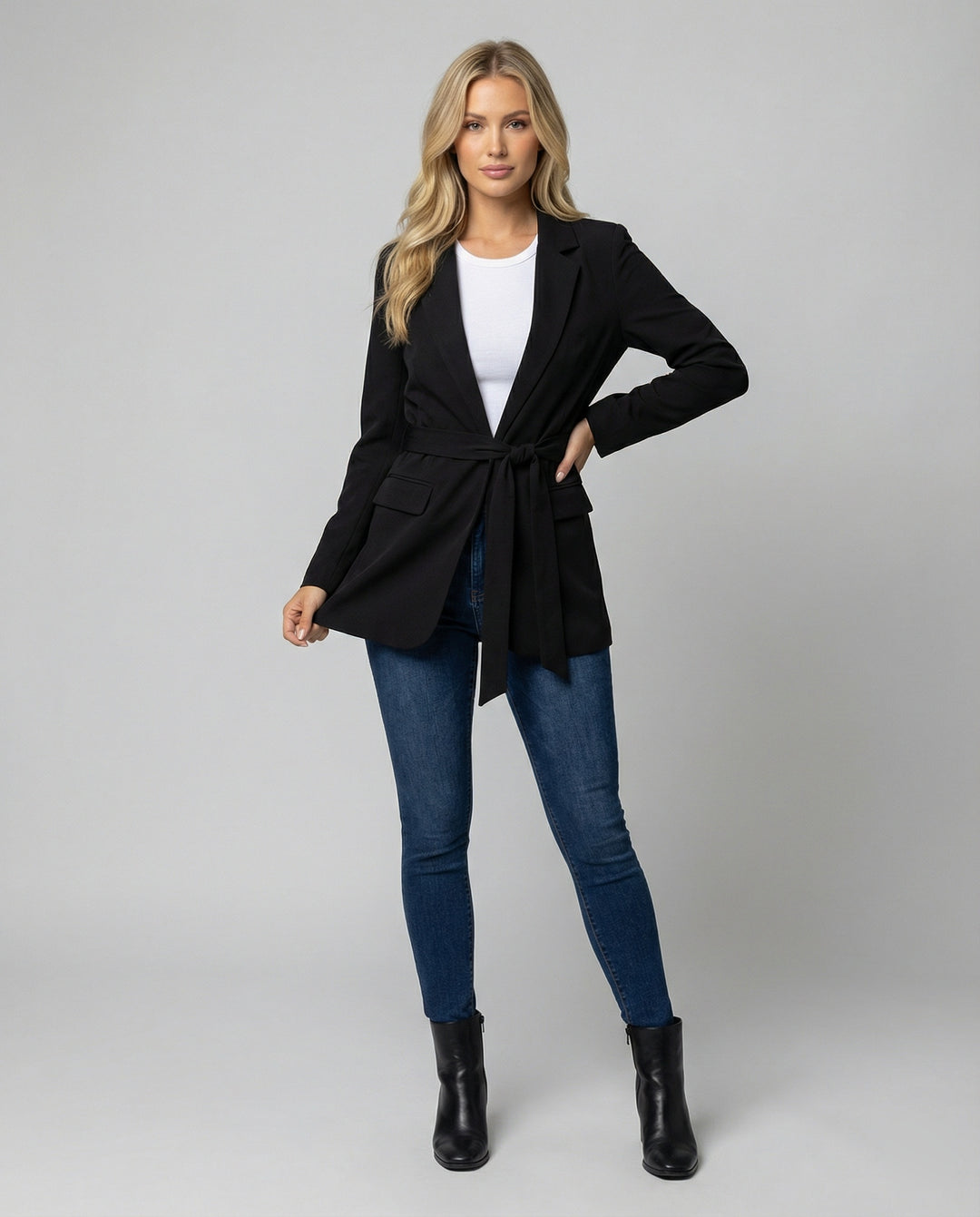 Damen Blazer Damen sportlich elegant mit Gürtel