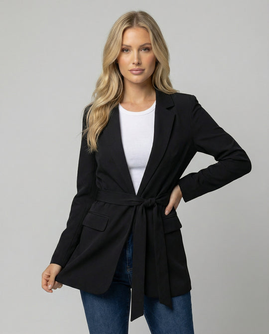 Damen Blazer Damen sportlich elegant mit Gürtel