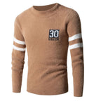 Herren Sportlicher Wollpullover mit strukturiertem Logo R&B