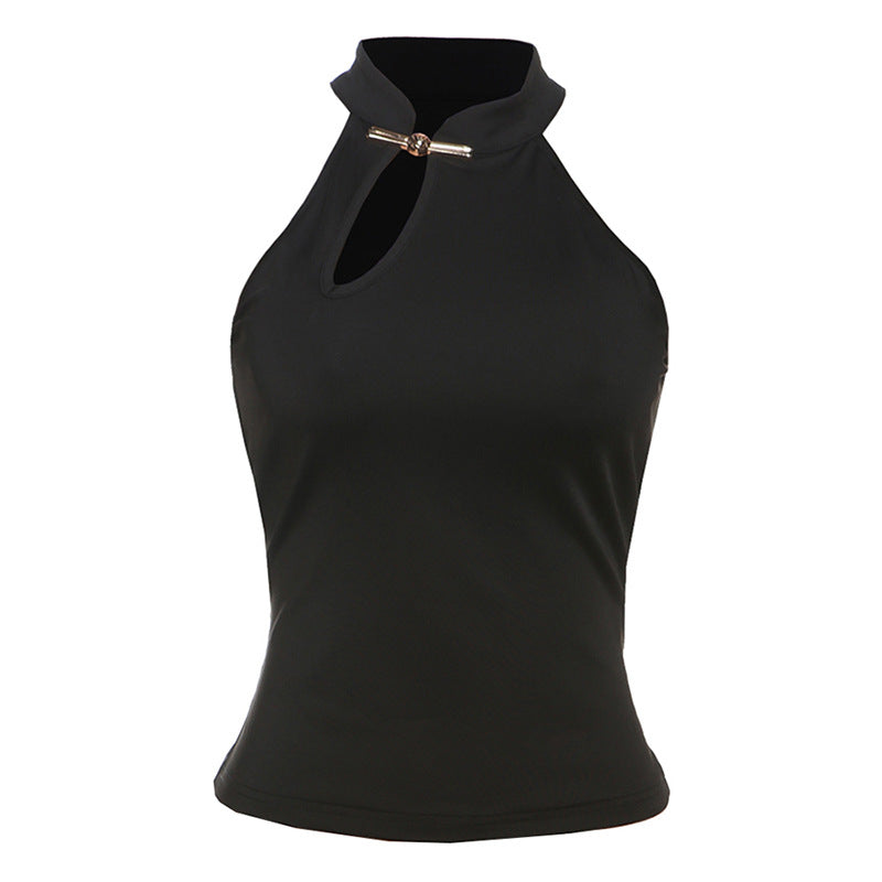 Damen Elegantes Haltertop mit modischer Schlitz-Detail R&B