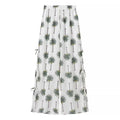 Damen Palazzo-Hose mit floralem Palmbaum-Print und seitlichen Schnürdetails R&B