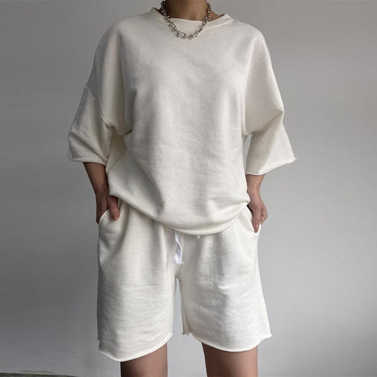 Damen Bequemes Loungewear-Set aus hochwertigem Sweatstoff mit lockerem Schnitt R&B