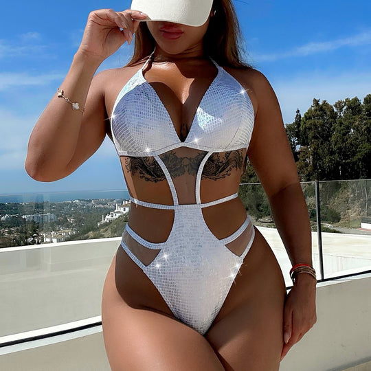 Damen Cut-Out Bikini mit schimmerndem Design R&B