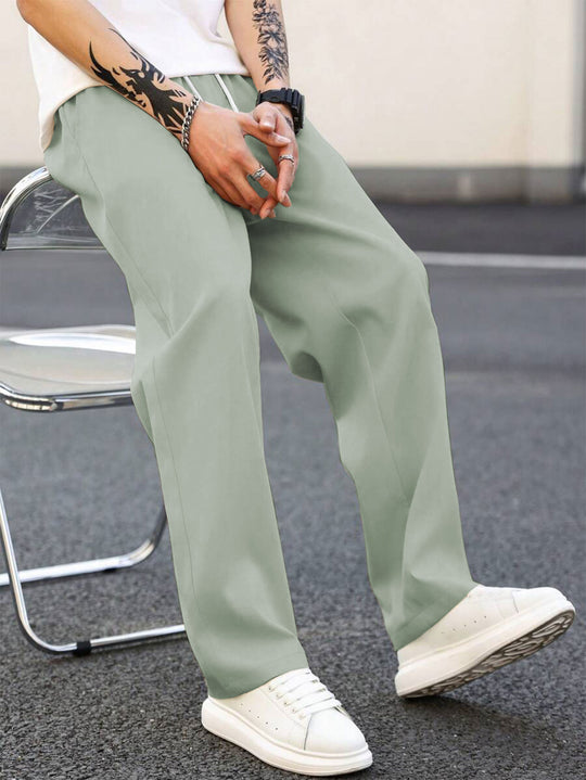 Herren modische Freizeithose mit weiter Passform und elastischem Bund R&B