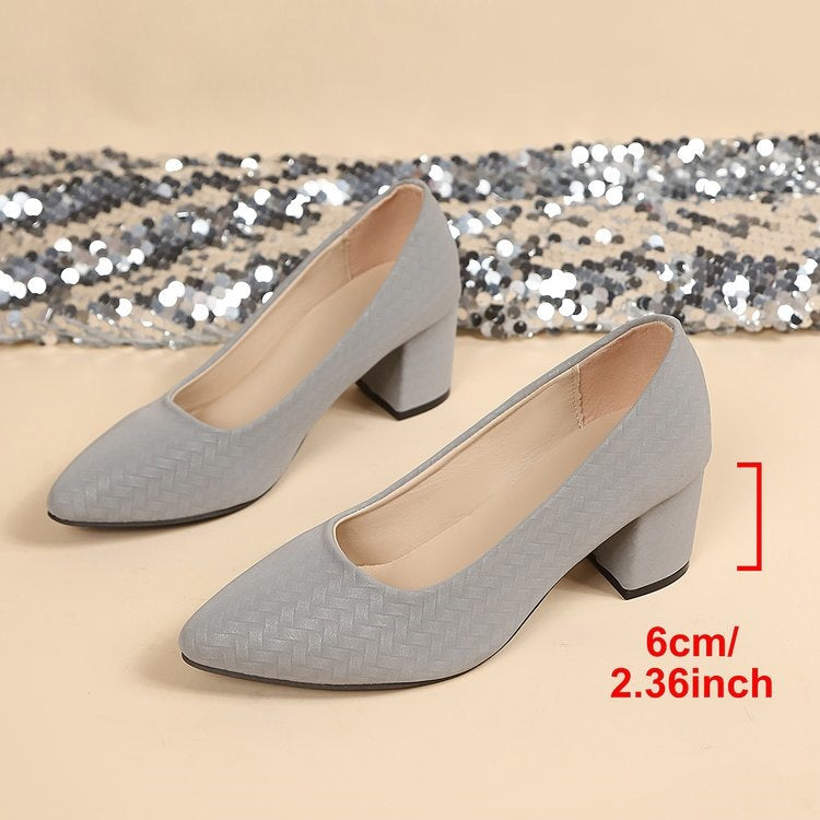 Damen Elegante Absatzschuhe mit tastbarem Zopfdesign R&B