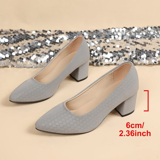 Damen Elegante Absatzschuhe mit tastbarem Zopfdesign R&B