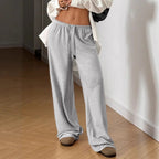 Damen weit geschnittene Freizeit-Hose mit bequemer Taille R&B