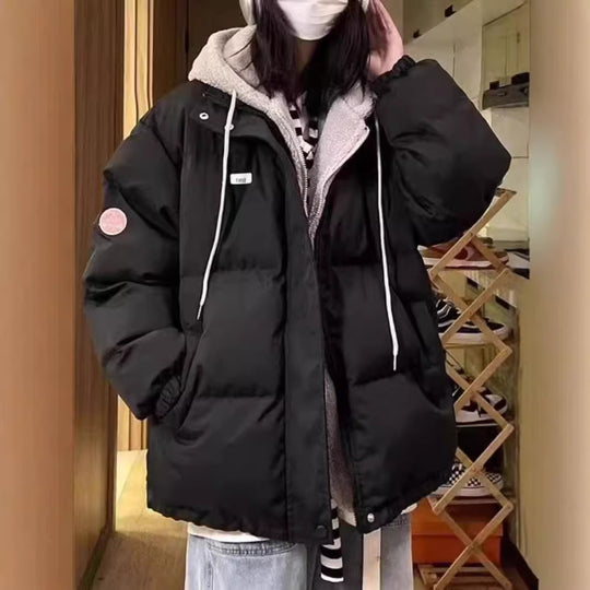 Damen gesteppte Winterjacke mit wärmendem Fleece-Innenfutter und praktischem Kapuzenkragen R&B