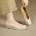 Damen bequeme Slip-On Ballerinas mit modischem Plateau R&B