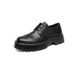 Herren Schnürschuhe mit modischem Broguemuster von