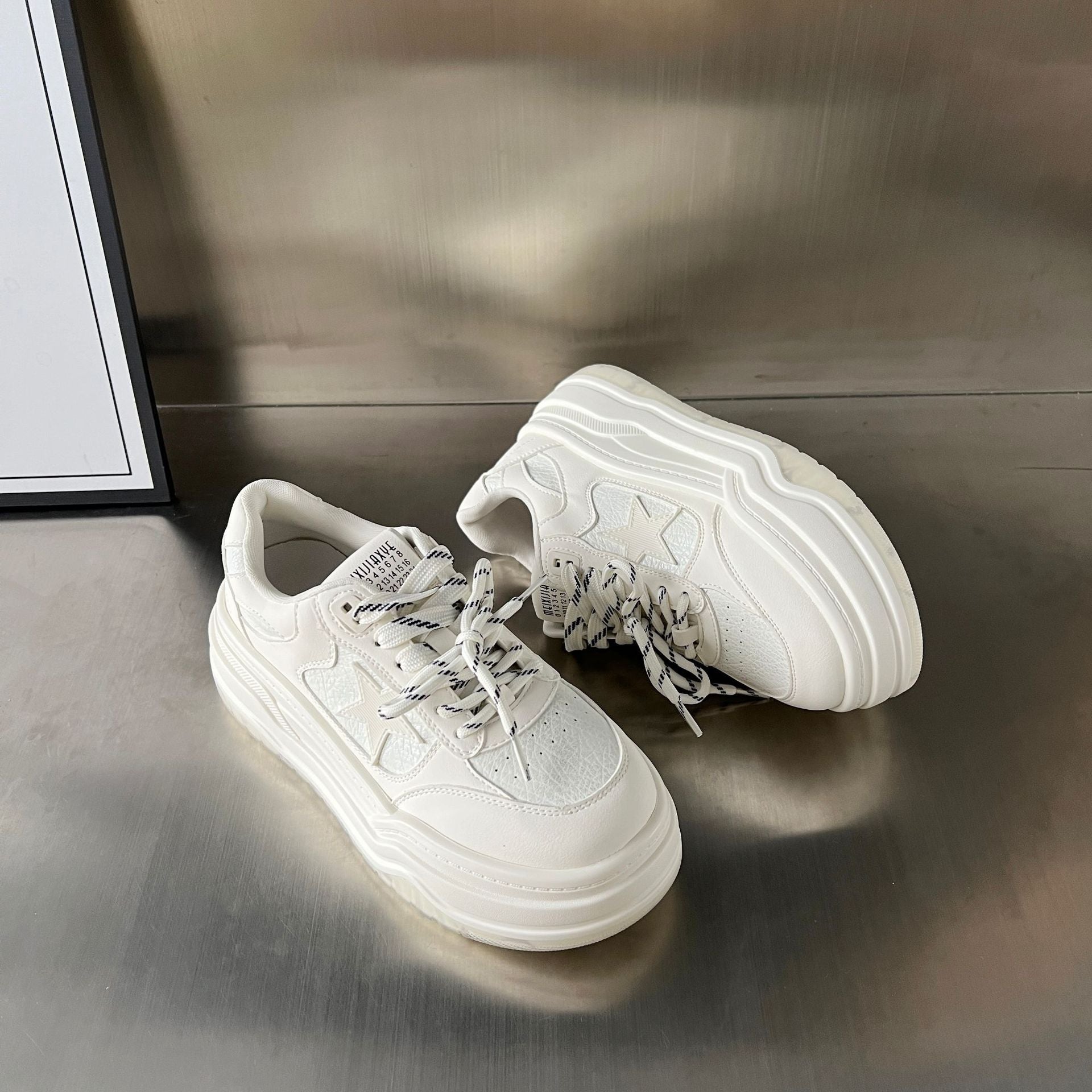 Damen Chunky Sneakers mit stabiler Plattform und atmungsaktiver Obermaterialbeschaffenheit R&B