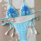 Damen Bikiniset mit verspielten Rüschen und floralem Design R&B