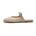 Damen elegante Slingback Ballerinas mit modischem Schnallenakzent