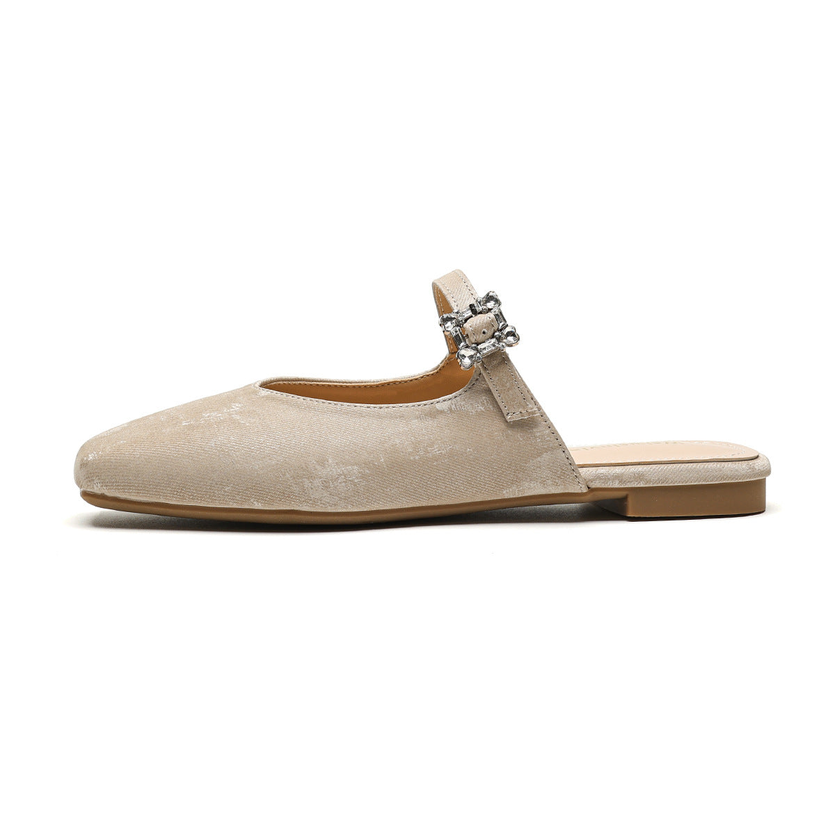 Damen elegante Slingback Ballerinas mit modischem Schnallenakzent