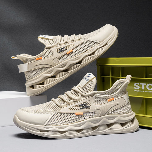 Damen Sportliche Laufsneaker mit atmungsaktivem Mesh-Obermaterial und dämpfender Sohle R&B