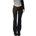 Damen Hochtaillierte Flared Jeans mit praktischen Taschen R&B