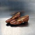 Damen elegante Ballerinas mit dekorativem Riemen und hohem Glanzfinish R&B