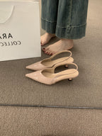 Damen Slingback-Pumps mit elegantem Design und glänzender Oberfläche R&B