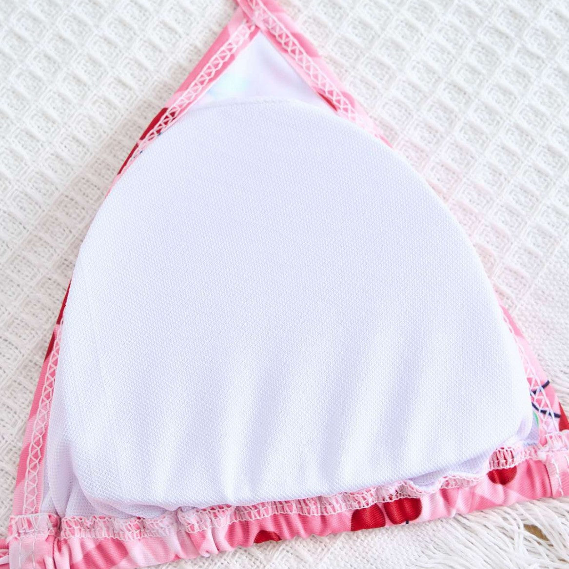 Damen Triangel-Bikini mit frischem Kirschmotiv R&B