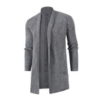 Herren Strickjacke mit offenem Schnitt und praktischen Taschen R&B