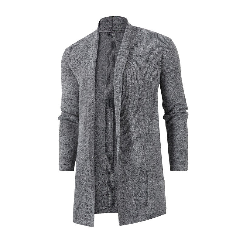 Herren Strickjacke mit offenem Schnitt und praktischen Taschen R&B