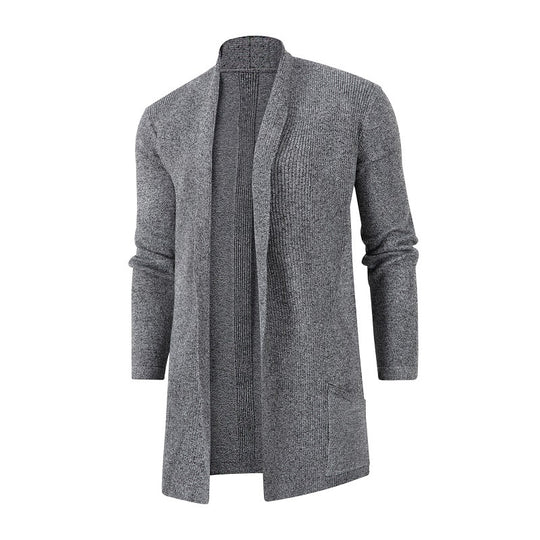 Herren Strickjacke mit offenem Schnitt und praktischen Taschen R&B