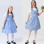 Damen Trachtenkleid mit romantischen Karomustern und schicken Knopfdetails R&B