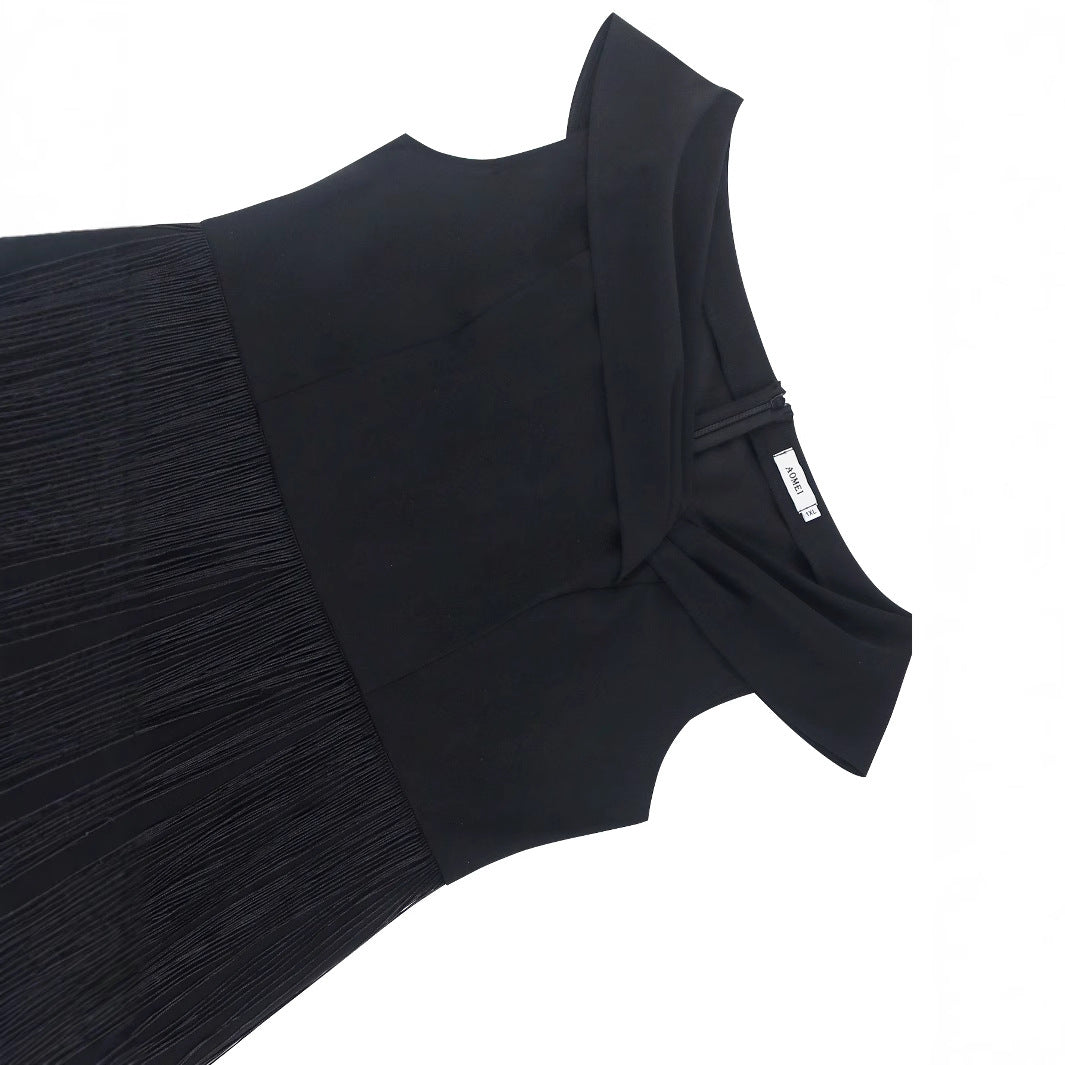 Damen elegantes Kleid mit Fransen-Detail R&B