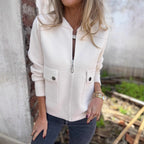Damen Fleecejacke mit praktischen Taschen und Reißverschluss
