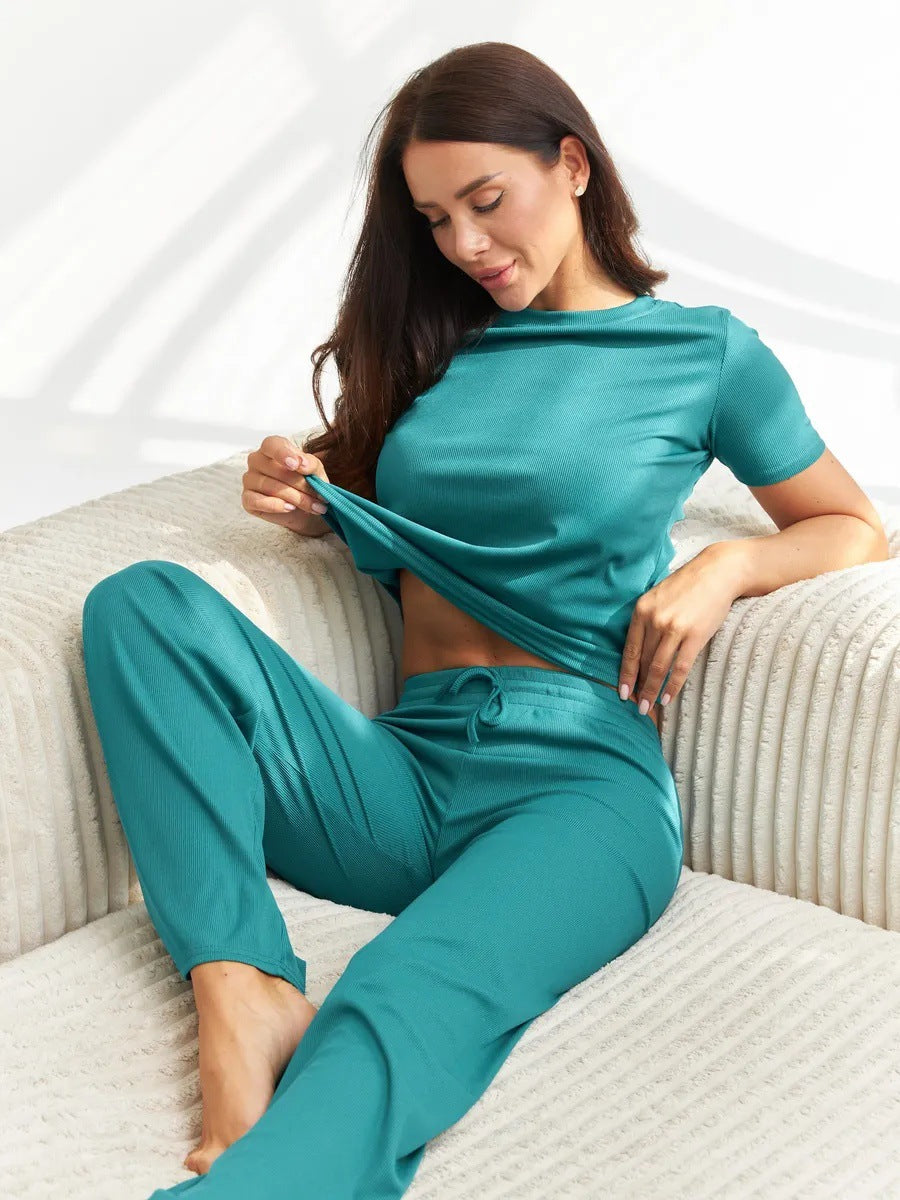 Damen komfortables Lounge-Set mit elastischem Bund und atmungsaktiven Stoffen R&B