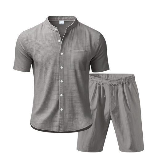Herren Kurzarm-Set mit hochwertigem, atmungsaktivem Gewebe und elastischem Bund R&B