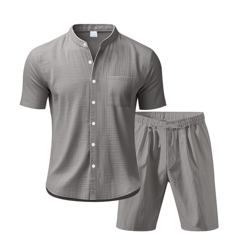 Herren Kurzarm-Set mit hochwertigem, atmungsaktivem Gewebe und elastischem Bund R&B