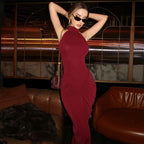 Damen Figurbetontes Maxikleid mit eleganter Drapierung R&B