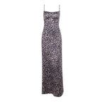 Damen Maxikleid mit elegantem Animal-Print und schmalen Trägern R&B