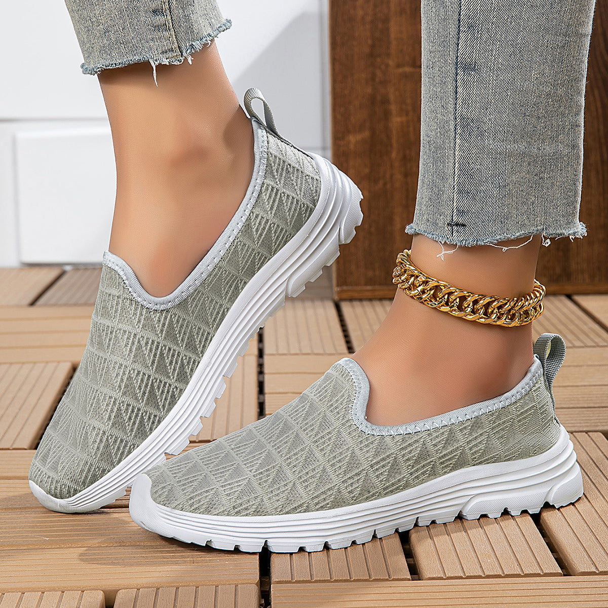 Damen Bequeme Slip-On Sneakers mit ergonomischem Design