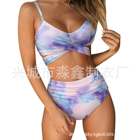 Damen Crop-Top Bikini-Set mit geflochtenem Design R&B