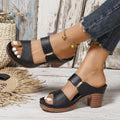 Damen Offene High-Heel Sandalen mit verstellbarem Riemendesign R&B