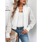 Damen Freizeitjacke mit stilvollen Spitzeinsätzen R&B