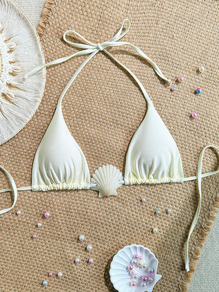 Damen Triangel-Bikini mit dekorativer Muschel R&B