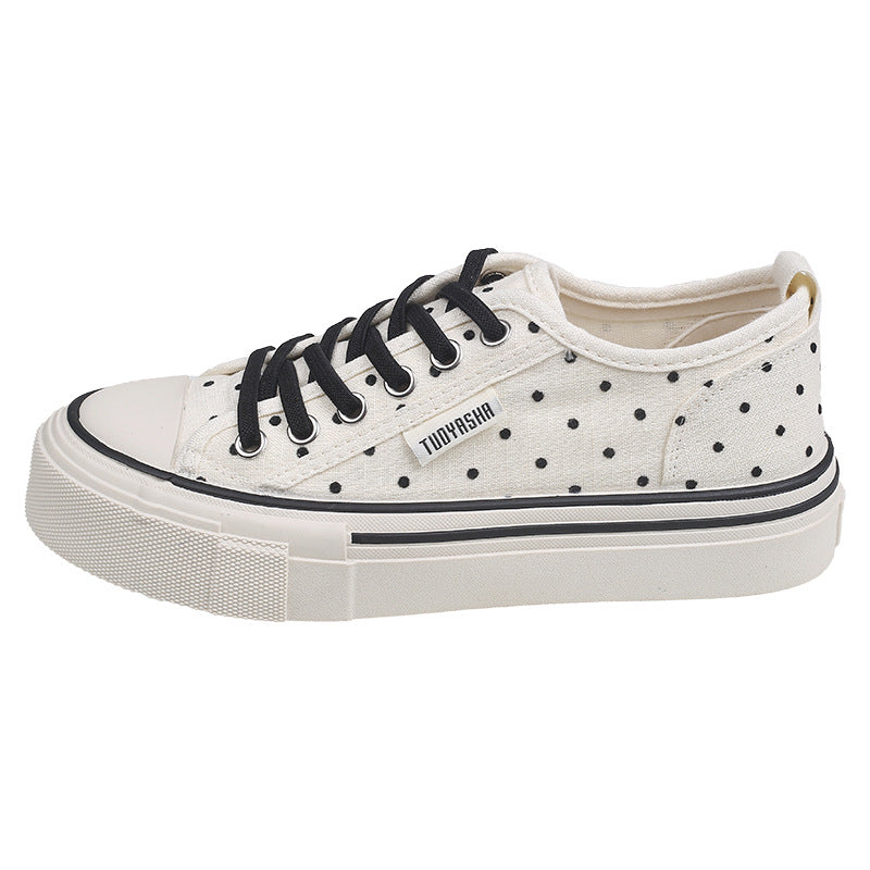 Damen Freizeit Sneakers mit gepolsterter Innensohle und punktemuster R&B