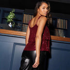Damen Glänzendes Party-Top aus Pailletten R&B