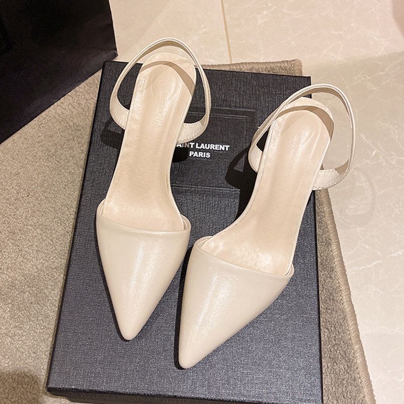 Damen elegante Slingback-Pumps mit feinen Riemen und spitz zulaufendem Design R&B