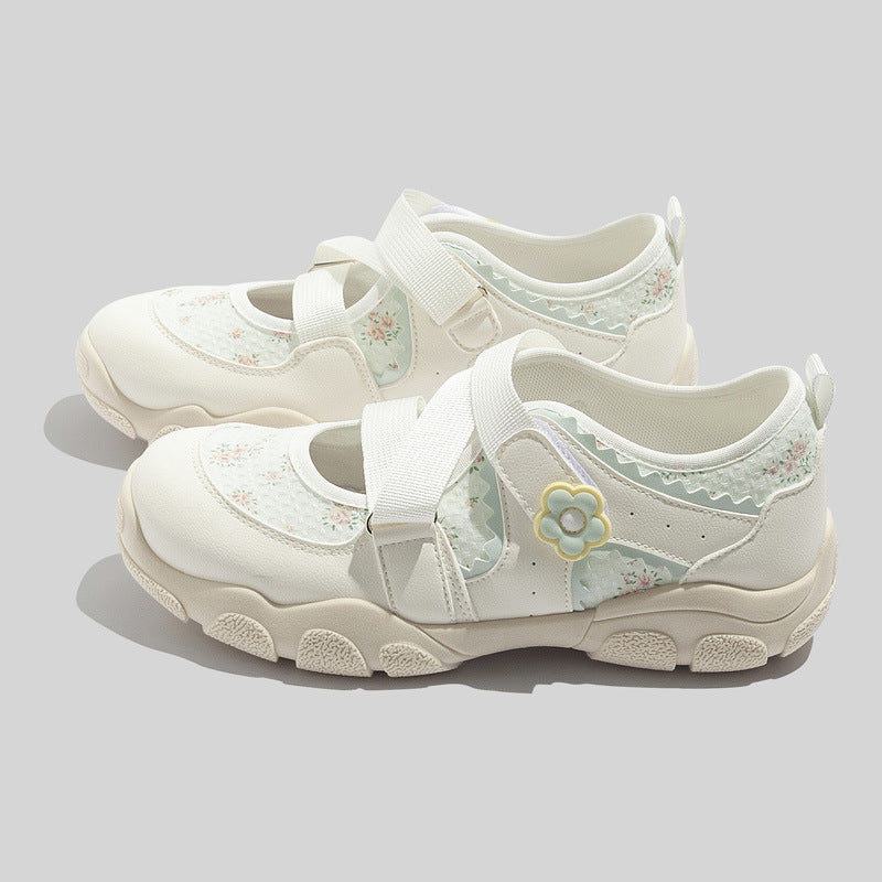 Damen Sportliche Sandalen mit floralen Akzenten