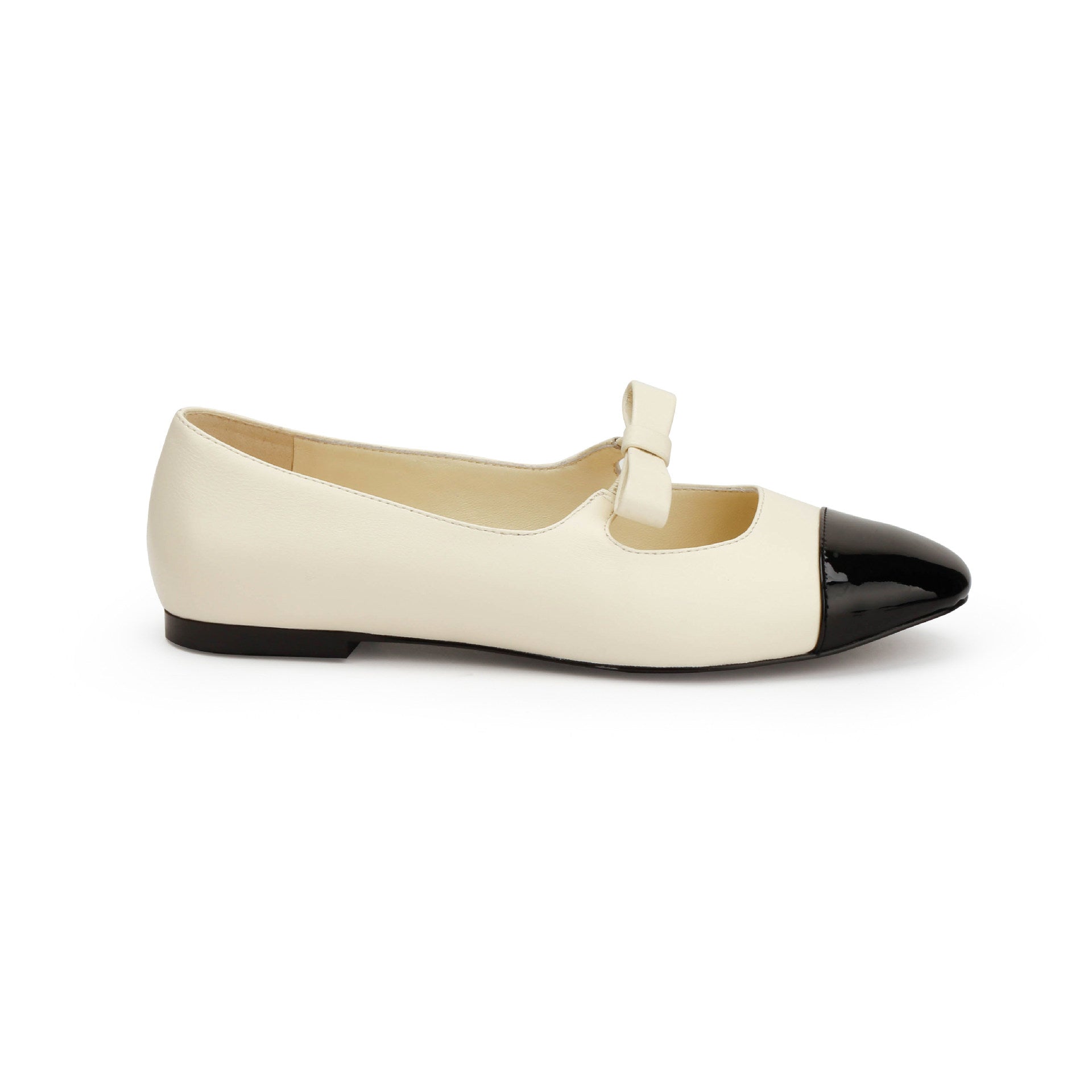 Damen Ballerina-Pumps mit dekorativem Schleifenakzent und hochglänzender Spitze R&B