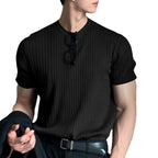 Unisex nan geripptes weit geschnittenes T-Shirt aus Baumwollmix R&B