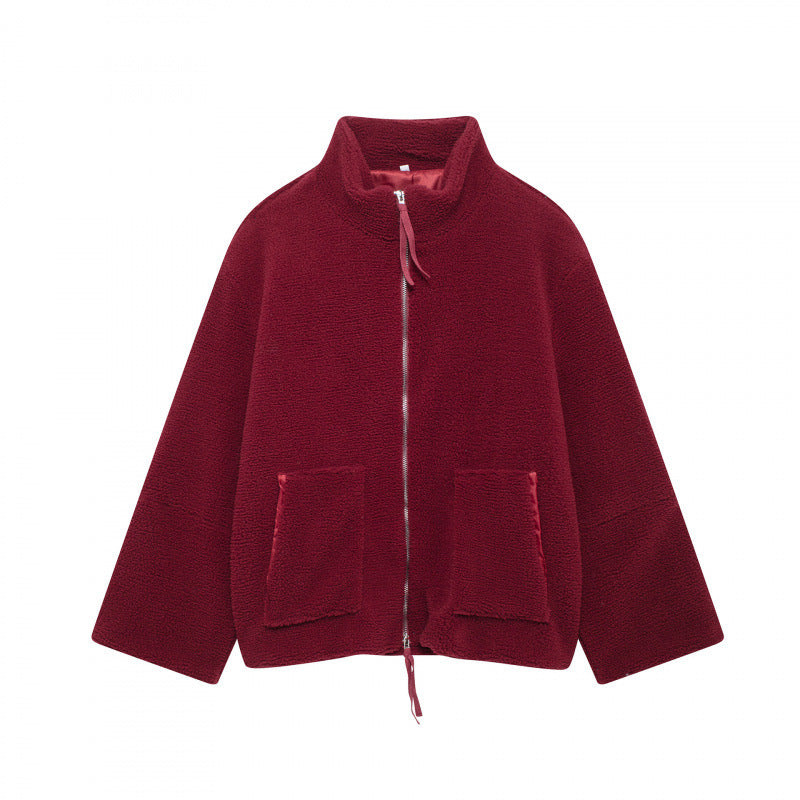 Damen kuschelige Fleecejacke R&B