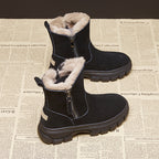Damen Warme Winterstiefel mit durchgehendem Futter und robustem Reißverschluss R&B