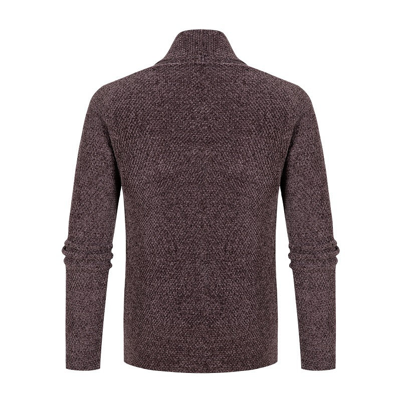 Herren Strickjacke mit modernem Schalkragen und feinem Strukturmuster R&B