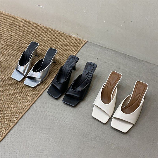 Damen elegante Mules mit geschwungenem Design R&B