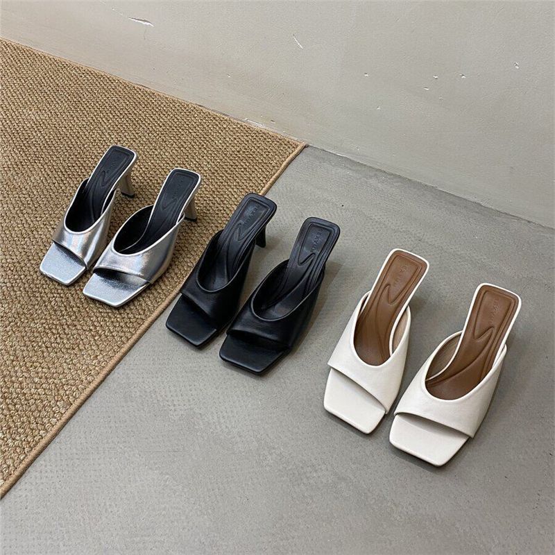 Damen elegante Mules mit geschwungenem Design R&B